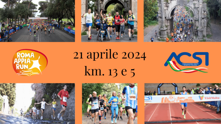 Domenica 21 aprile l’Appia Run edizione 2024: percorso classico tra Appia e Caffarella
