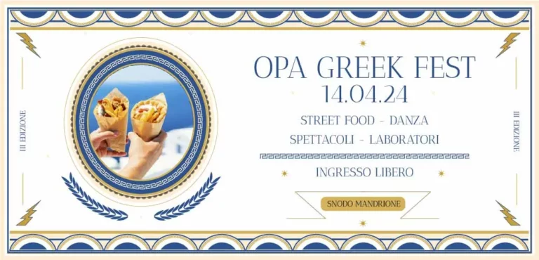 OPA GREEK FEST – La festa della Grecia