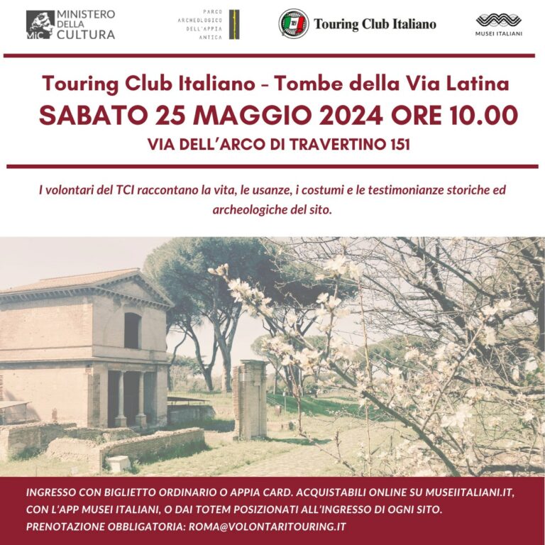 Tombe della Via Latina, visita con i volontari del TCI - Sabato 25 maggio 2024