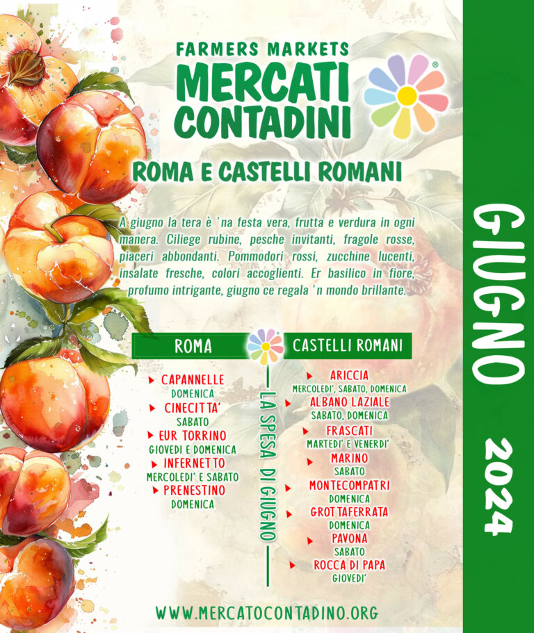 I Mercati Contadini di Giugno 2024 a Roma e Castelli Romani