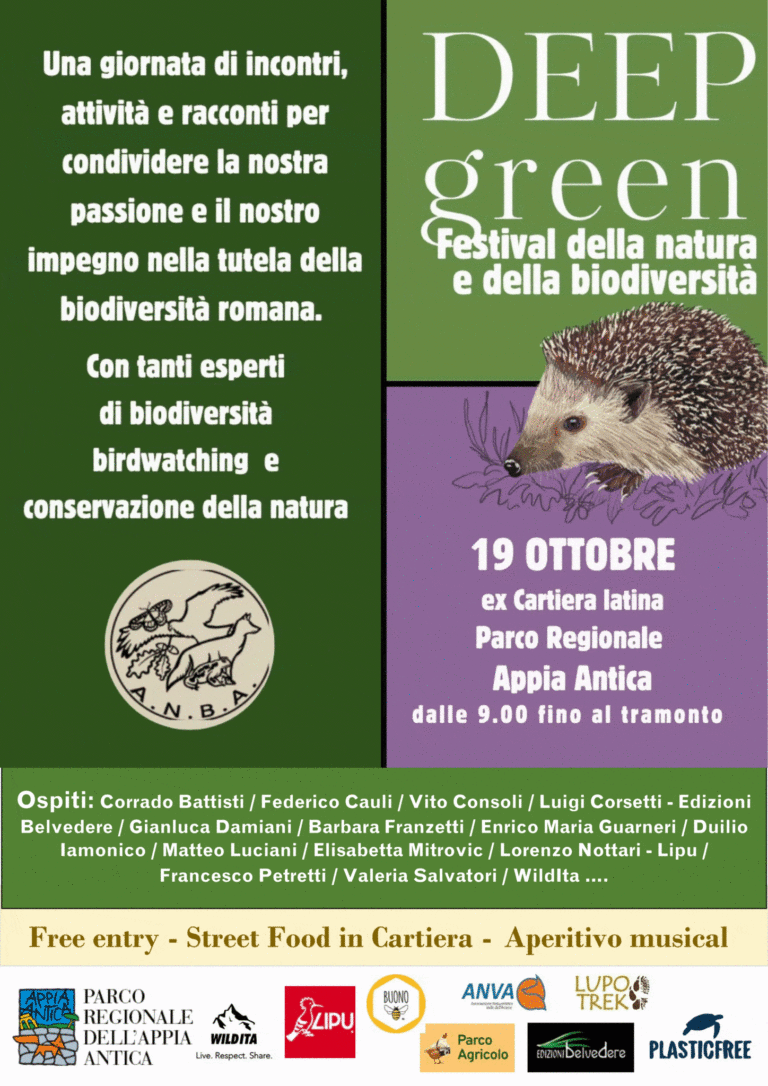 Deep Green: sabato 19 ottobre in Cartiera il Festival della Natura e della Biodiversità