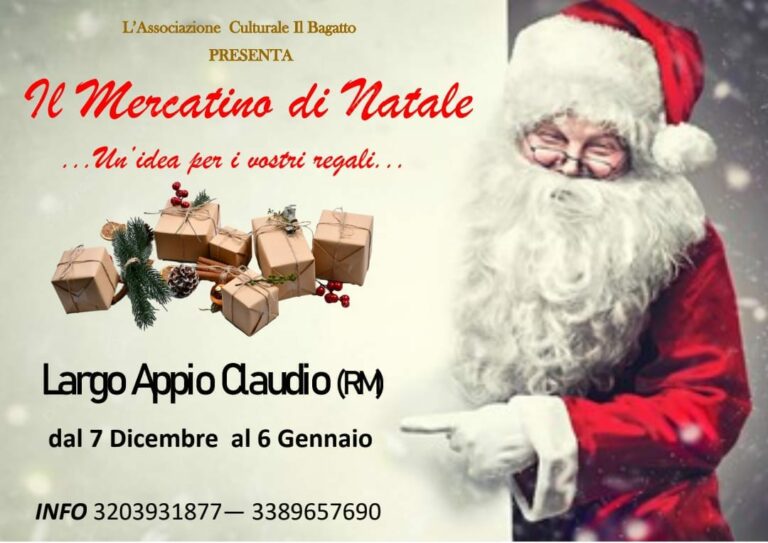 Mercatino di Natale a Largo Appio Claudio - 7 Dicembre al 6 Gennaio