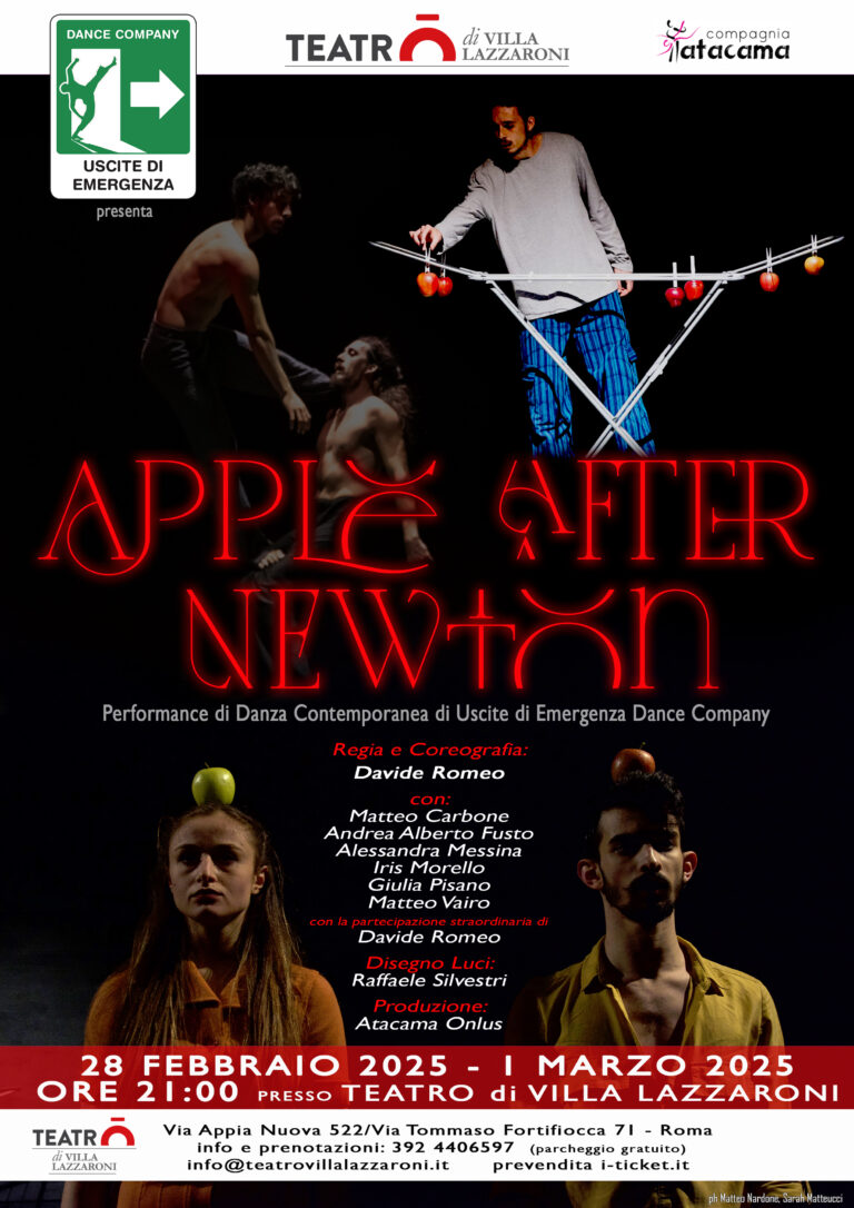 APPLE AFTER NEWTON, al Teatro Villa Lazzaroni - 28 febbraio e 1 marzo 2025